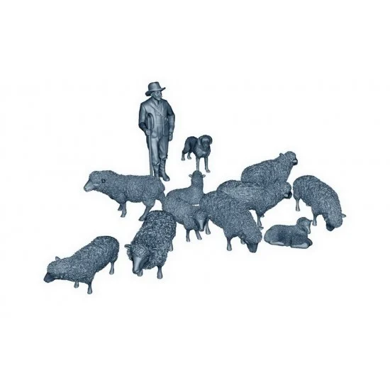 Drums and Crates 5212 1/35 Shepherd with Dog & Sheep - Model Figures