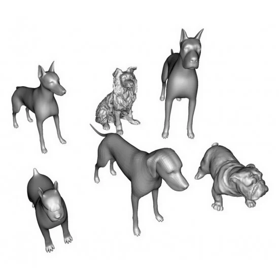 Drums and Crates 5304 1/35 Animal Dog Breeds #1 (6pcs) - Scenics & Diorama