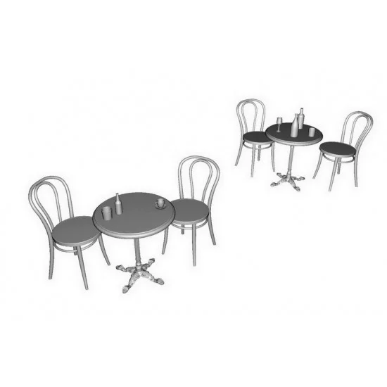 Drums and Crates 5502 1/35 Miniature Furniture - Bistro Scenery