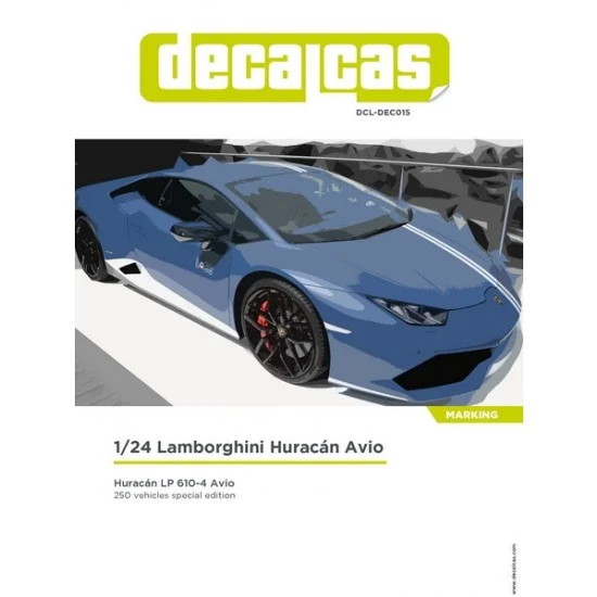 Decalcas DEC015 1/24 Lamborghini Huracan LP 610-4 Avio Decal for Aoshima #58466