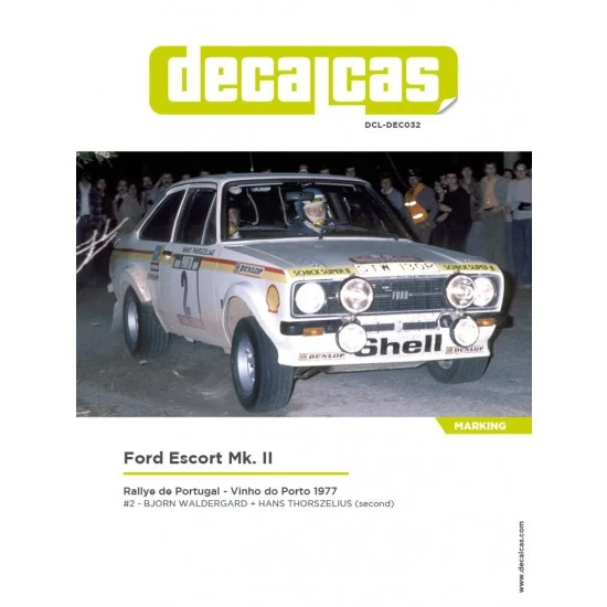 Decalcas DEC032 1/24 Ford Escort Mk. II 1977 Decal for Italeri/Revell - Model Cars