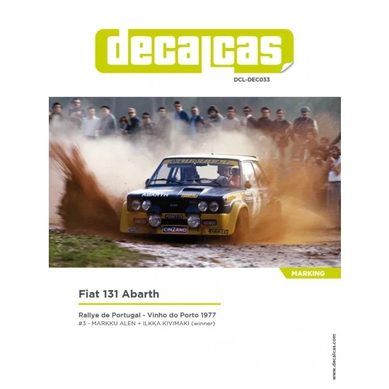 Decalcas DEC033 1/24 Fiat 131 Abarth 1977 Decal for Italeri/Revell - Model Cars