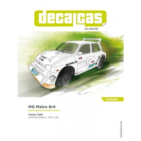 Decalcas DEC040 1/24 MG Metro 6r4 Group B - 1986 Decal for Belkits