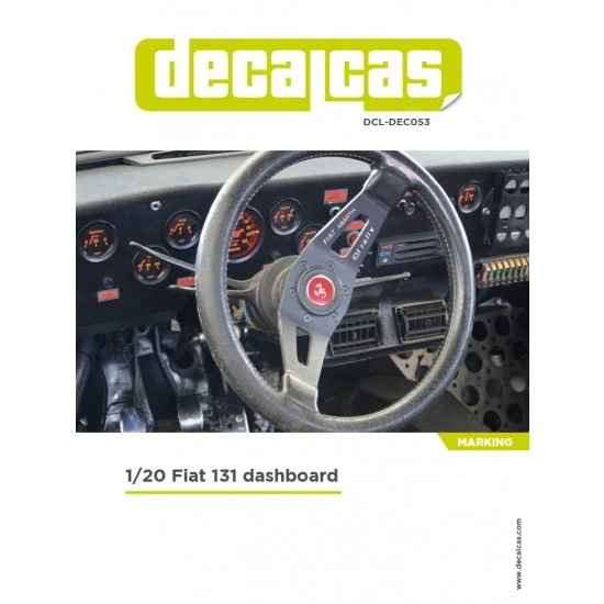 Decalcas DEC053 1/20 Fiat 131 Abarth Rally Dashboard Decal for Tamiya kits - Model Cars