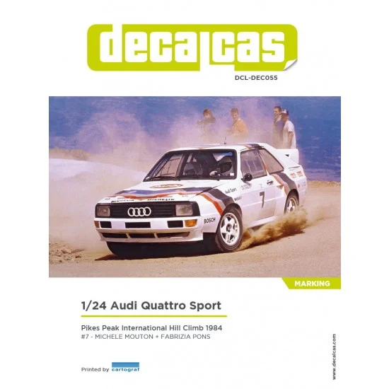 Decalcas DEC055 1/24 Audi Quattro Sport Team Audi Sport - 1984 Decal for Nunu #24023