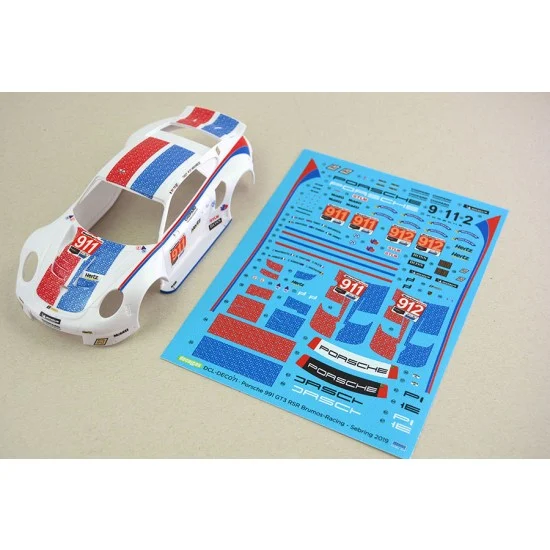Decalcas DEC071 1/24 Porsche 911 991 GT3 RSR GT Brumos-Racing-Look 12h Sebring 2019 for Nunu PN24040