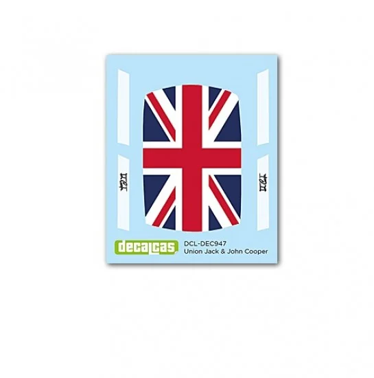 Decalcas DEC947 1/24 Mini Cooper 1.3 Union Jack and John Cooper Decal for Hasegawa kits - Model Cars