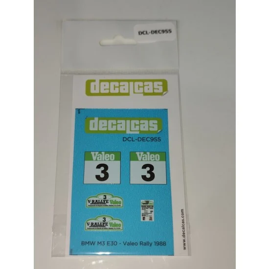 Decalcas DEC955 1/24 BMW M3 E30 Group A #3 - Josep Decal