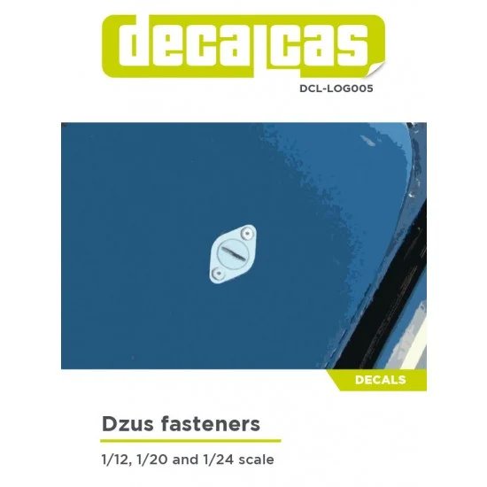 Decalcas LOG005 1/24, 1/20, 1/12 Dzus Fasteners for Bikes, F1 and GTs - Model Cars