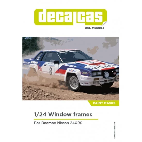 Decalcas MSK004 1/24 Nissan 240RS Window Frame Masks for Beemax/Aoshima - Model Cars