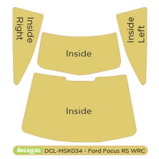 Decalcas MSK034 1/24 Ford Focus RS WRC Window Frame Masks for old Hasegawa kit - Model Cars