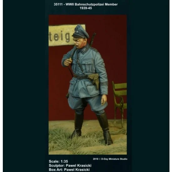D-Day Miniature 35111 1/35 WWII Bahnschutzpolizei Member 1939-1945
