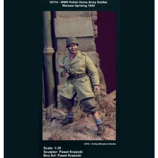D-Day Miniature 35114 1/35 WWII Polish Home Army Soldier Warsaw Uprising