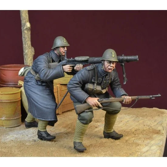 D-Day Miniature 35153 1/35 WWII Dutch Army Black Devils Lewis Team 1940 (2 figures)