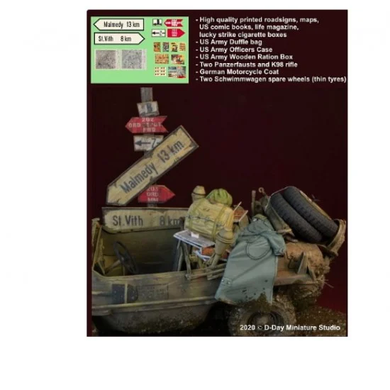 D-Day Miniature 35158 1/35 Schwimmwagen Accessories set, Ardennes 1944