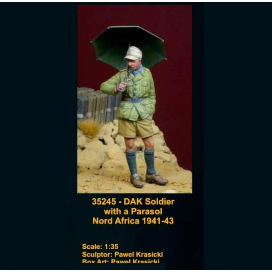 D-Day Miniature 35245 1/35 DAK Soldier with a Parasol, Nord Africa 1941-43