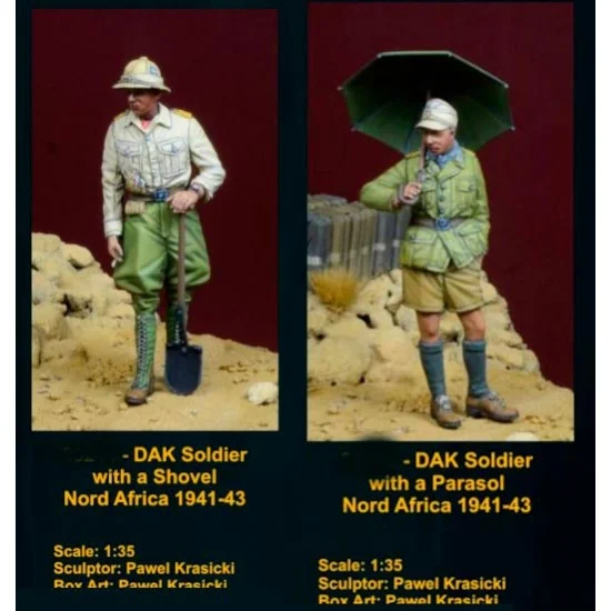 D-Day Miniature 35246 1/35 Afrikakorps Soldiers at Rest Vol. 2, Nord Africa 1941-43 (2 figures)