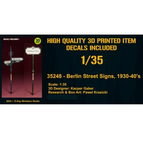 D-Day Miniature 35248 1/35 Berlin Street Signs 1930-40s
