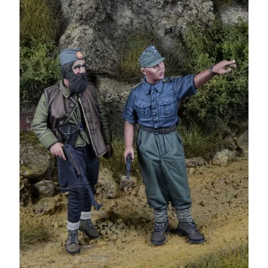D-Day Miniature 35286 1/35 German Prinz Eugen Mountain Division NCO and Chetnik 1943-45 (2 figures)