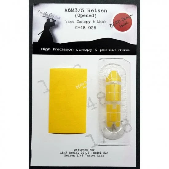 DEAD Design CM48026 1/48 Mitsubishi A6M Zero Opened Vacu Canopies & Masking for Tamiya kits - Model Planes