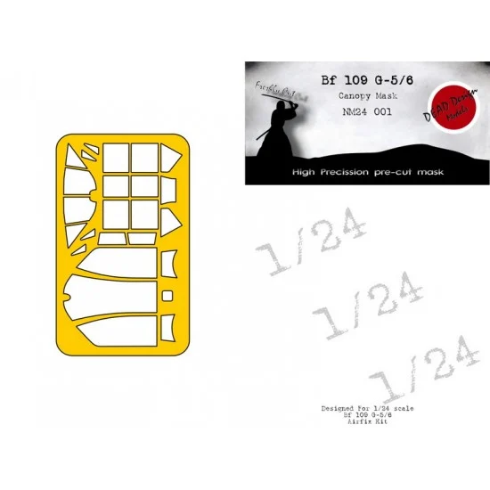 DEAD Design NM24001 1/24 Bf 109G-5/6 Masking for Airfix kits