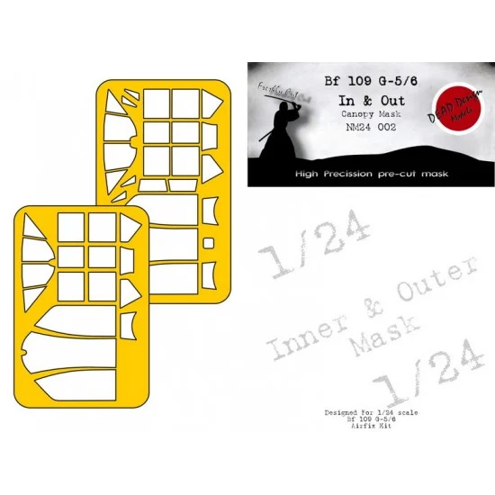 DEAD Design NM24002 1/24 Bf 109G-5/6 In & Out Masking for Airfix kits