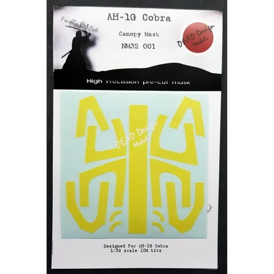 DEAD Design NM32001 1/32 Bell AH-1G Cobra Canopy Masking for ICM kits