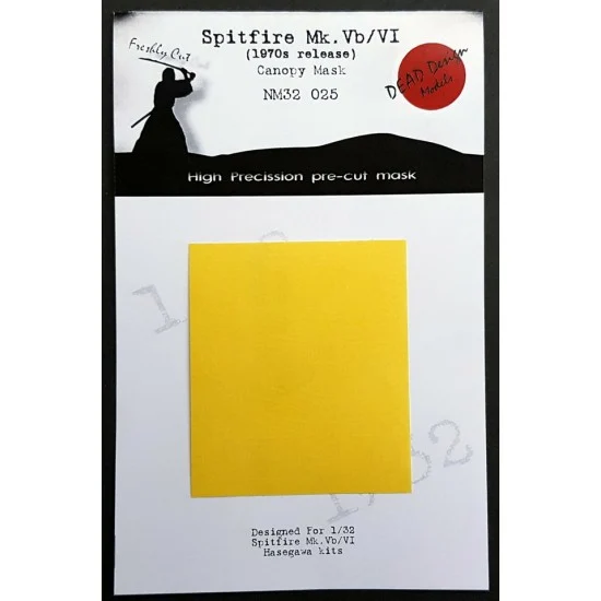 DEAD Design NM32025 1/32 Supermarine Spitfire Mk.V Canopy Masking for Hasegawa kits - Model Planes