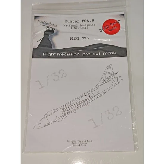 DEAD Design NM32073 1/32 Hawker Hunter FGA.9 National Insignias Masking for Revell kits - Model Planes