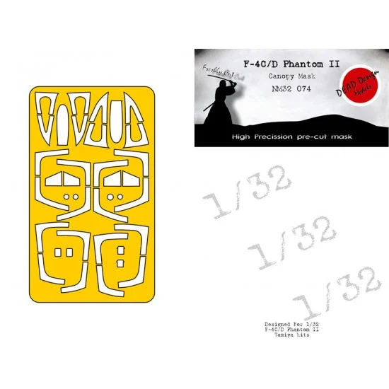 DEAD Design NM32074 1/32 F-4C/D Phantom II Masking for Tamiya kits