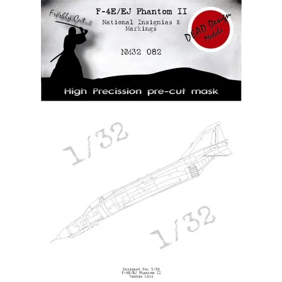 DEAD Design NM32082 1/32 F-4E/EJ Phantom II National Insignias Masking for Tamiya kits