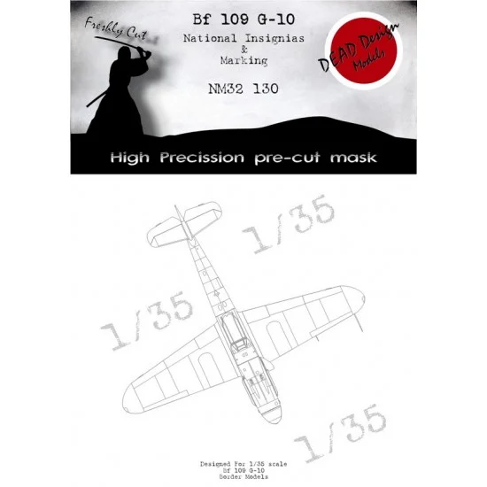 DEAD Design NM32130 1/32 Bf 109G-10 National Insignias Mask for Border Model kits