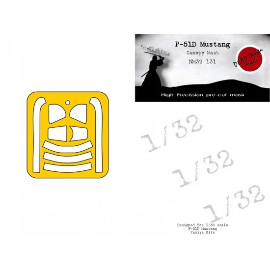 DEAD Design NM32131 1/32 P-51D Mustang Masking for Tamiya kits