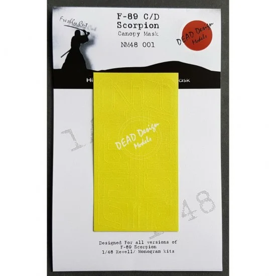 DEAD Design NM48001 1/48 Northrop F-89 Scorpion Canopy Masking for Monogram kits