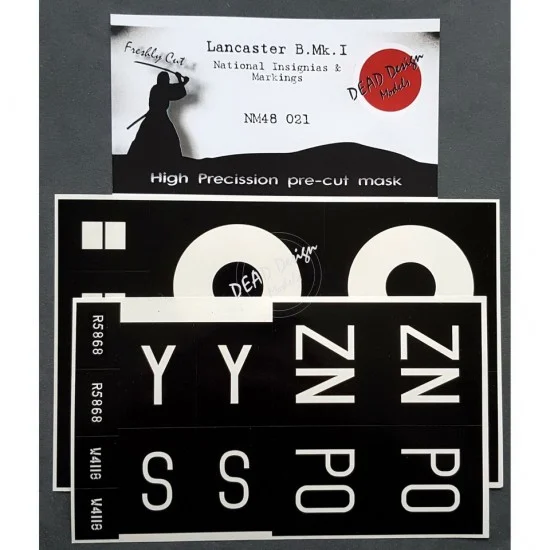 DEAD Design NM48021 1/48 Avro Lancaster B.Mk.I National Insignias Masking for HK Models kits - Model Planes