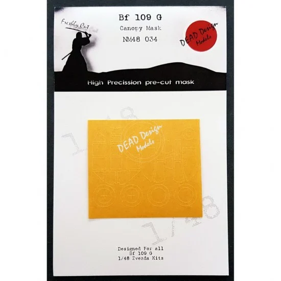 DEAD Design NM48034 1/48 Messerschmitt Bf 109 G Canopy Masking for Zvezda kits - Model Planes