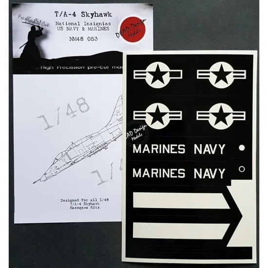 DEAD Design NM48053 1/48 US Douglas T/A-4 Skyhawk National Insignias Masking for Hasegawa kits