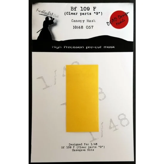 DEAD Design NM48057 1/48 Messerschmitt Bf 109 F Canopy Masking for Hasegawa kits - Model Planes