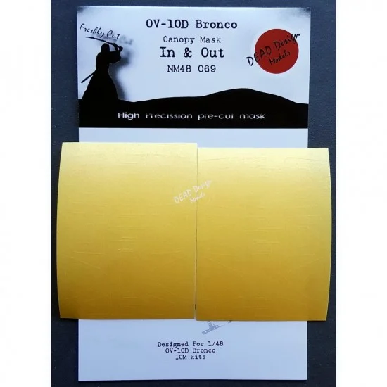 DEAD Design NM48069 1/48 Rockwell OV-10D Bronco In & Out Canopy Masking for ICM kits