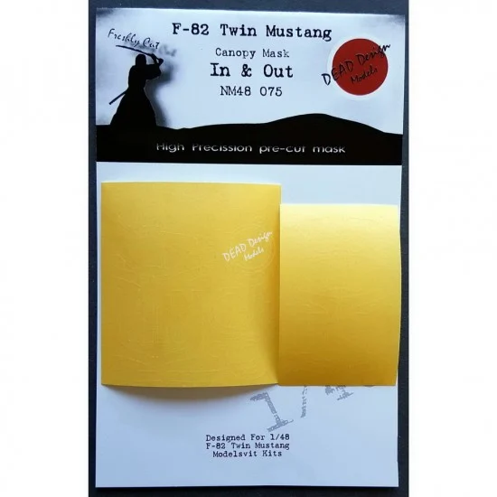 DEAD Design NM48075 1/48 F-82G Twin Mustang In & Out Canopy Masking for Modelsvit kits