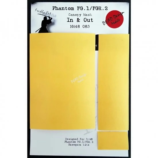DEAD Design NM48083 1/48 McDonnell Douglas Phantom FG.1/FGR.2 In & Out Canopy Masking for Hasegawa kits - Model Planes