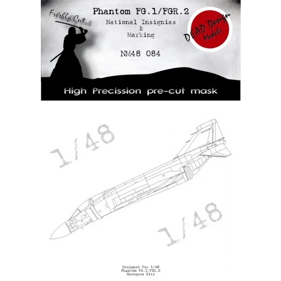 DEAD Design NM48084 1/48 McDonnell Douglas Phantom FG.1/FGR.2 National Insignias Masking for Hasegawa kits - Model Planes