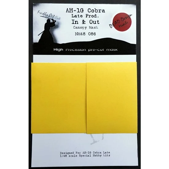 DEAD Design NM48086 1/48 Bell AH-1G Cobra In & Out Canopy Masking for Special Hobby kits