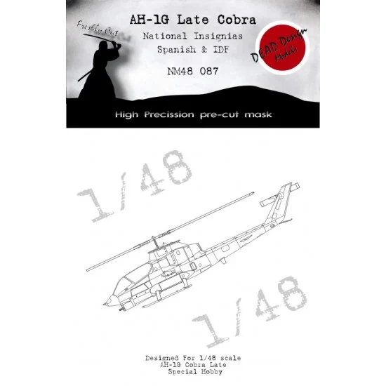 DEAD Design NM48087 1/48 Bell AH-1G Cobra National Insignias Masking for Special Hobby kits