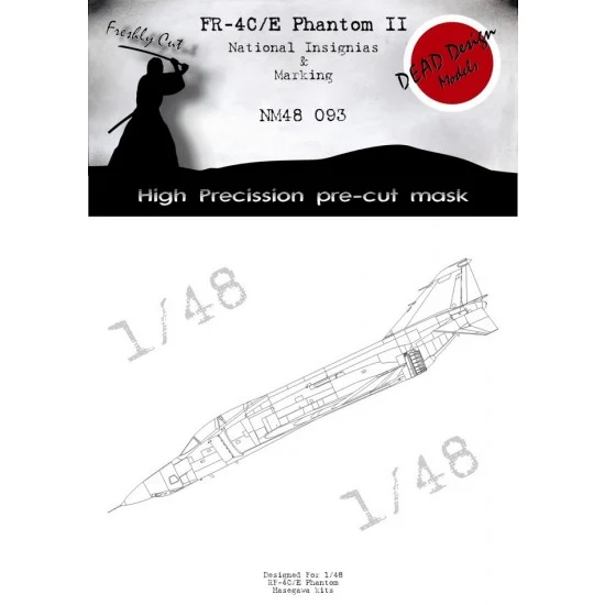 DEAD Design NM48093 1/48 McDonnell Douglas RF-4B/C Phantom II National Insignias Masking for Hasegawa kits
