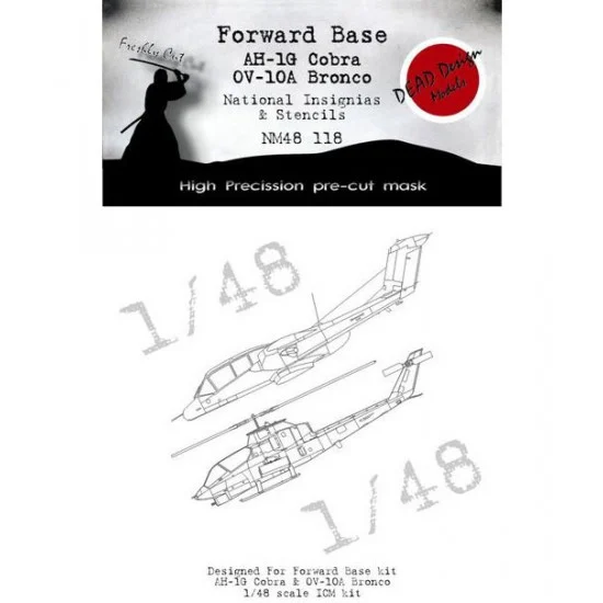 DEAD Design NM48118 1/48 Forward Base National Insignias (AH-1G+OV-10A) Masking for ICM kits