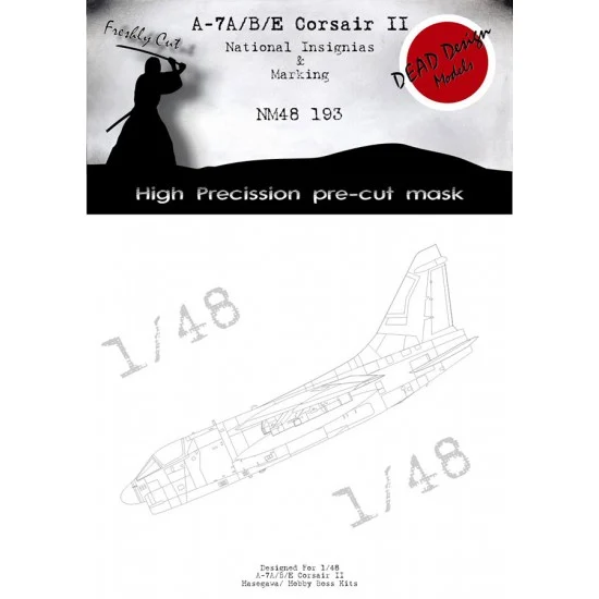 DEAD Design NM48193 1/48 LTV A-7A/B/E Corsair II National Insignias Masking for Hasegawa/HobbyBoss kits