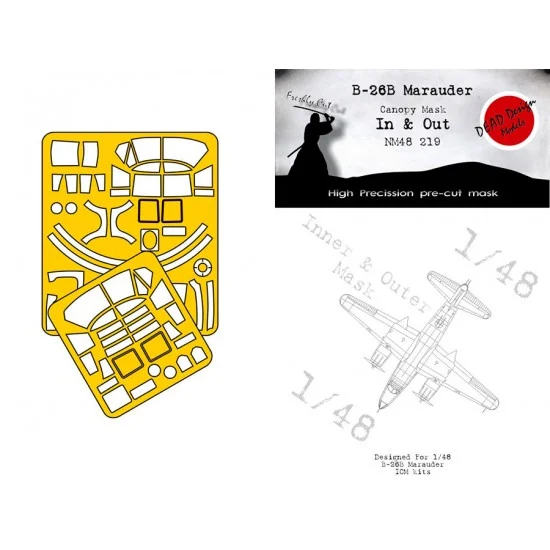 DEAD Design NM48219 1/48 Martin B-26B Marauder In&Out Masking for ICM kits