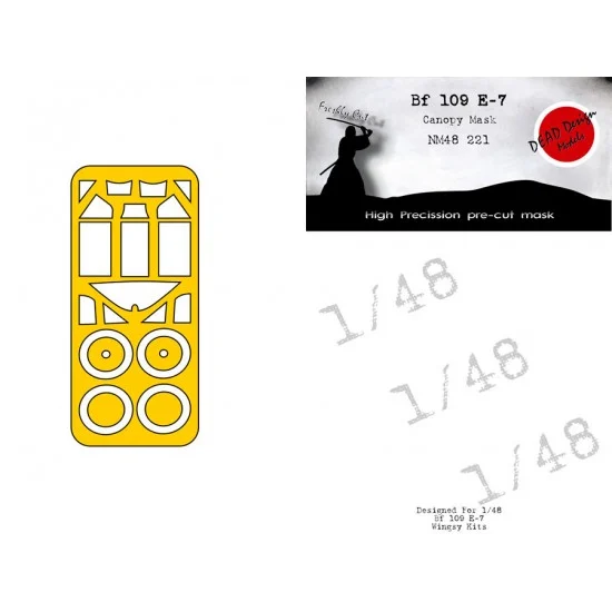 DEAD Design NM48221 1/48 Messerschmitt Bf 109 E-7 Masking for Wingnut Wings kits
