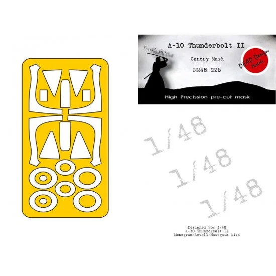 DEAD Design NM48225 1/48 A-10A Thunderbolt II Masking for Revell/Monogram kits